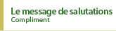 Le message de salutations