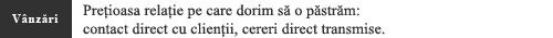 Pre?ioasa rela?ie pe care dorim s? o p?str?m: contact direct cu clien?ii, cereri direct transmise.